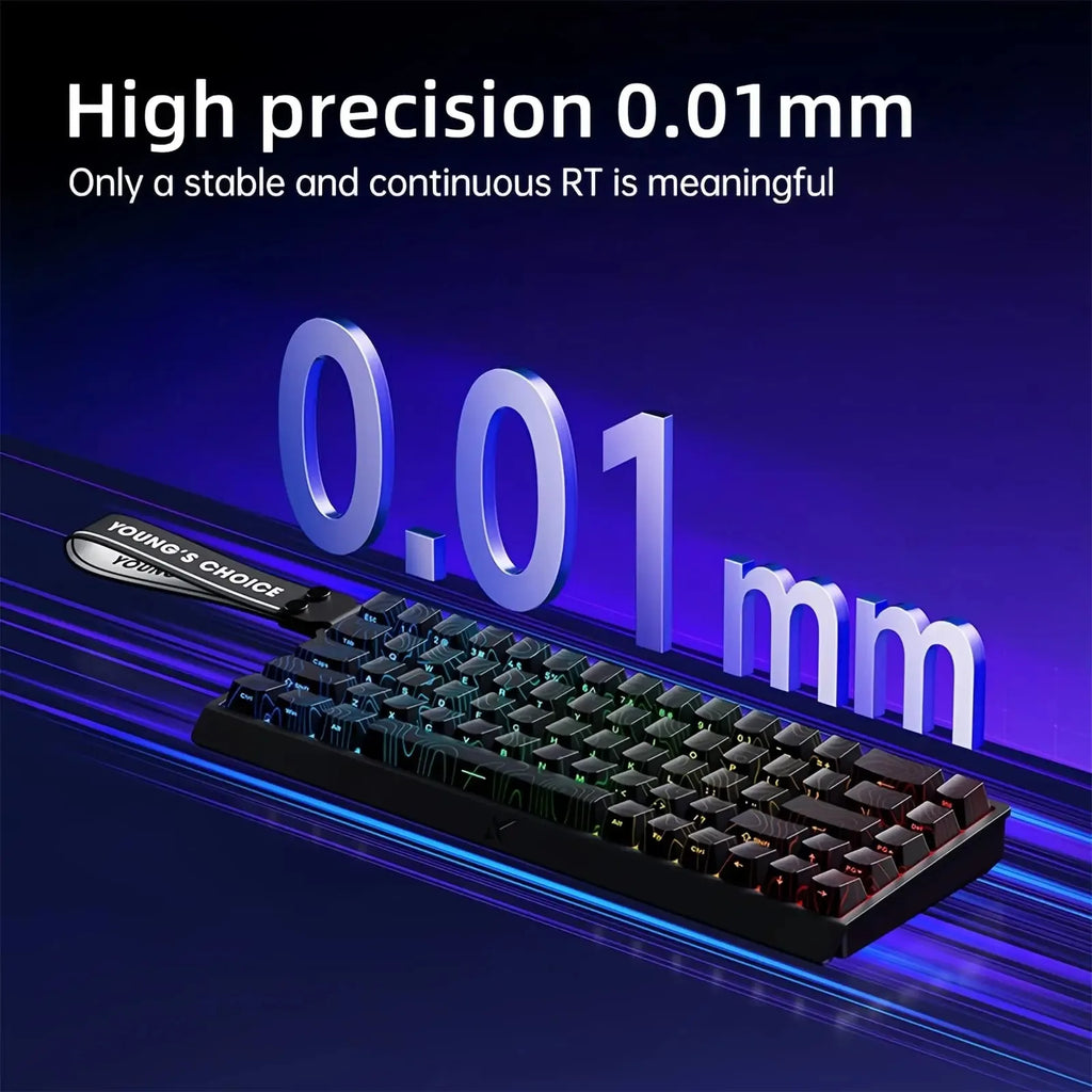 MCHOSE ACE 68 Wired Magnetic Switch Gaming Keyboard Hall Effect Rapid Trigger Programmable RGB 8K Hz DKS/MT/TGL/RS/SOCD Keyboard